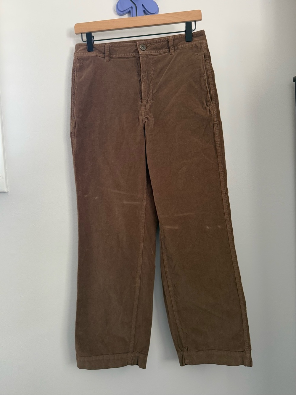 Carve Designs 8 Straight Leg Pants Brown Mid Rise Organic Cotton
